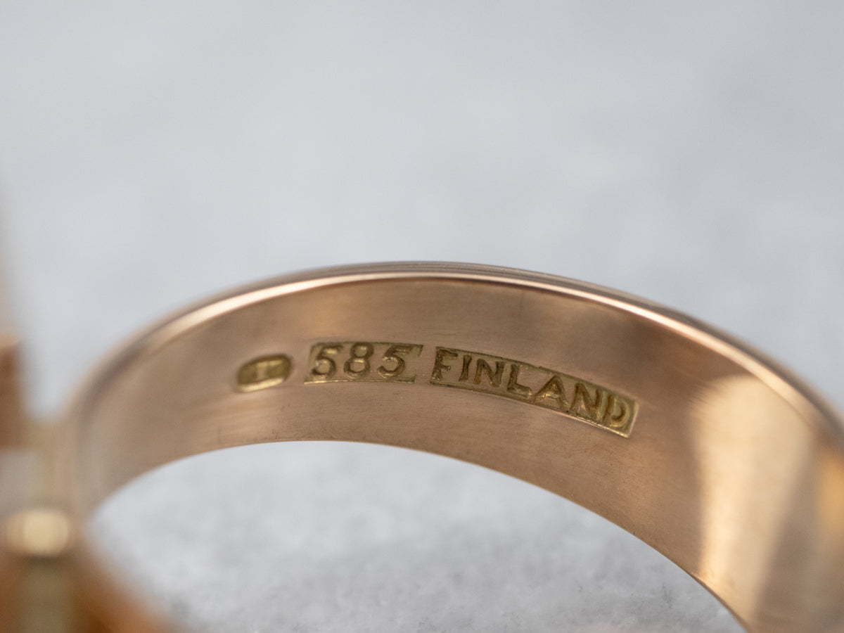 Gold Amethyst Statement Ring