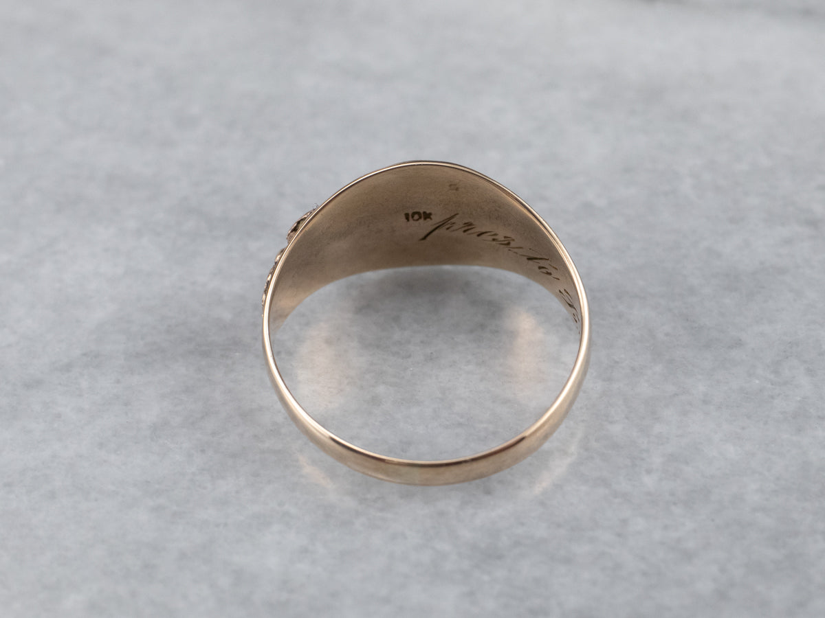 Botanical Antique DR Signet Ring