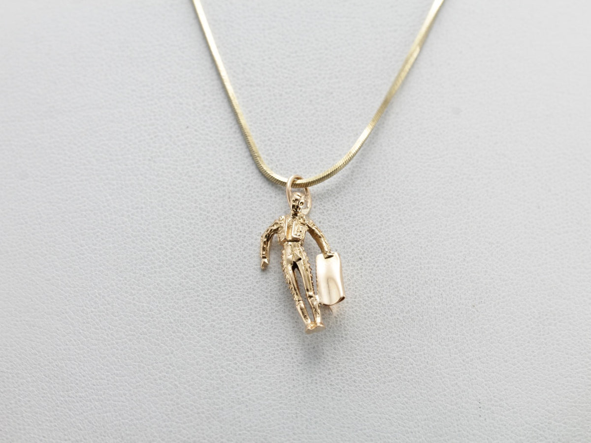Matador Charm, Bullfighter Charm in Yellow Gold
