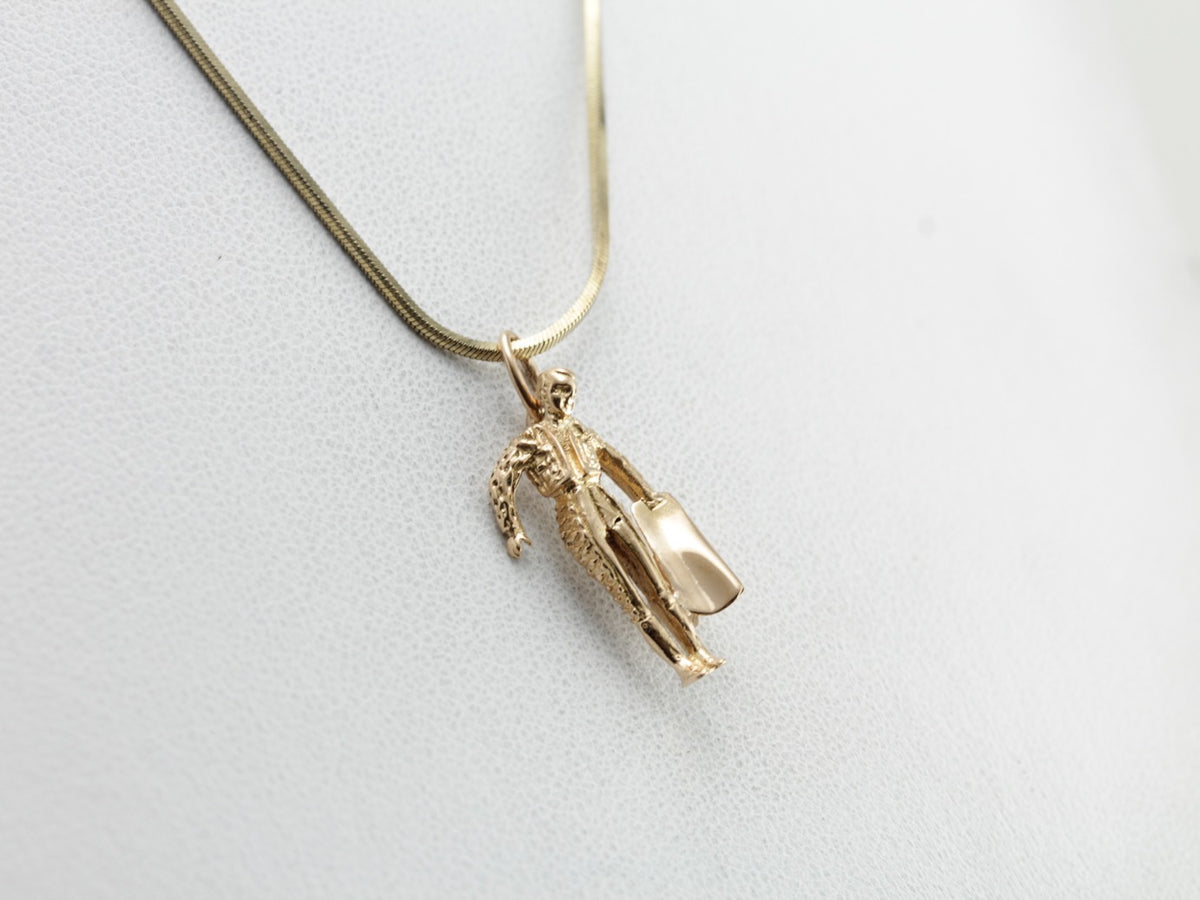 Matador Charm, Bullfighter Charm in Yellow Gold