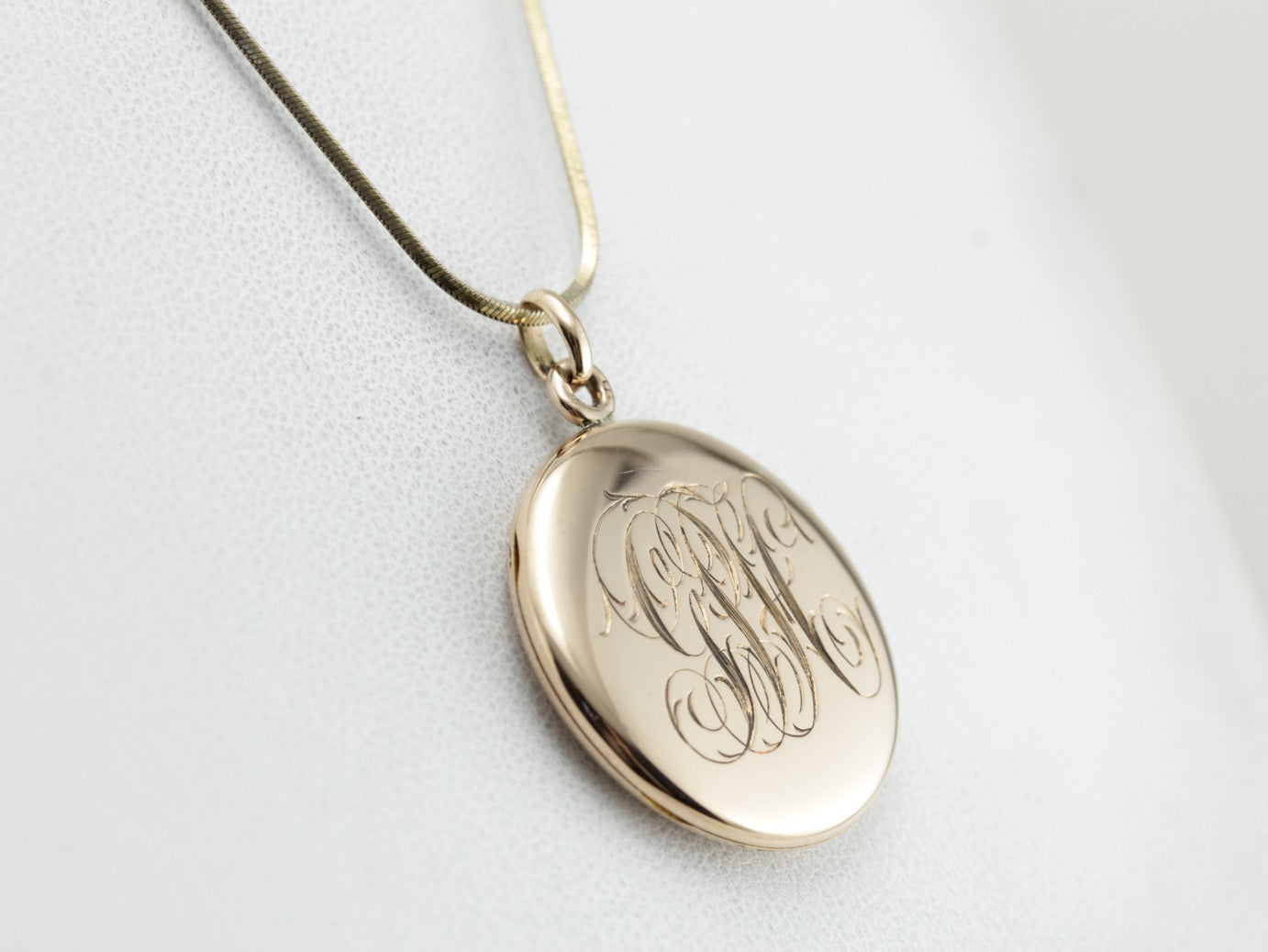 Antique Monogramed Circle Locket