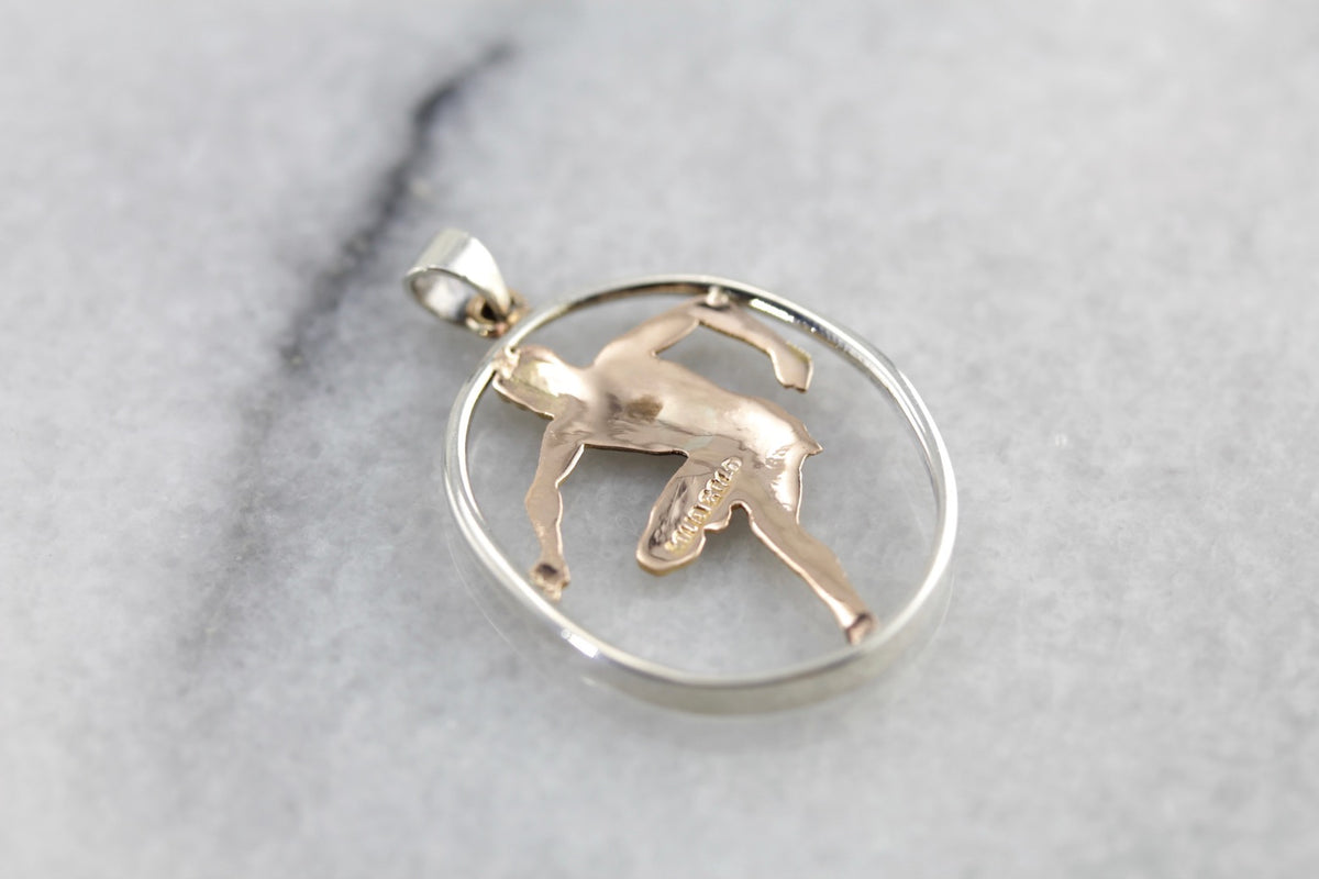 Golden Olympian Athlete Pendant for Him or Her, Hurdles Event