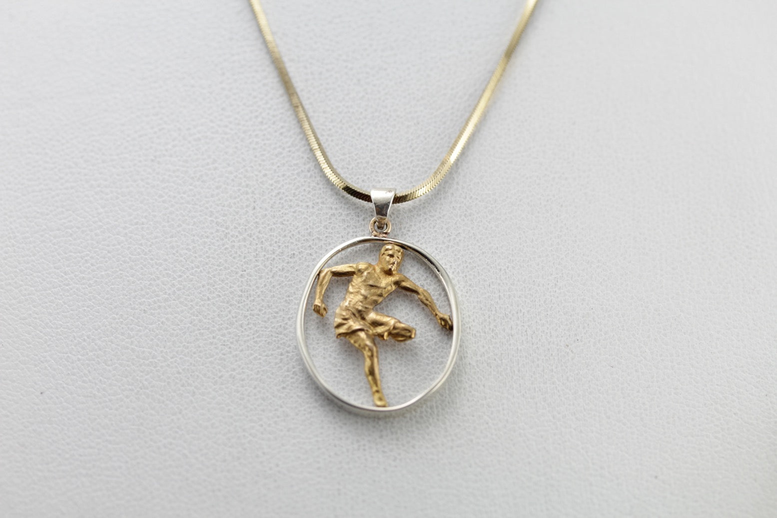 Golden Olympian Athlete Pendant for Him or Her, Hurdles Event