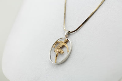 Golden Olympian Athlete Pendant for Him or Her, Hurdles Event