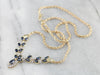 Sapphire and Diamond Yellow Gold Necklace