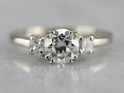Vintage Three Stone Diamond Engagement Ring