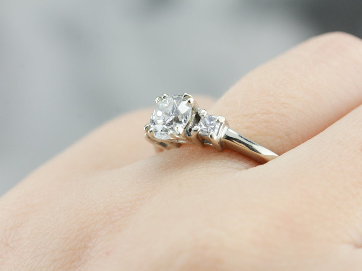 Vintage Three Stone Diamond Engagement Ring