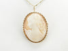 Vintage Shell Cameo Pin or Pendant with Twisted Rope Edge