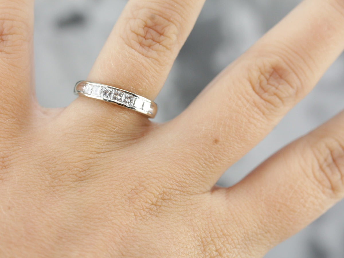 Princess Cut Diamond Band