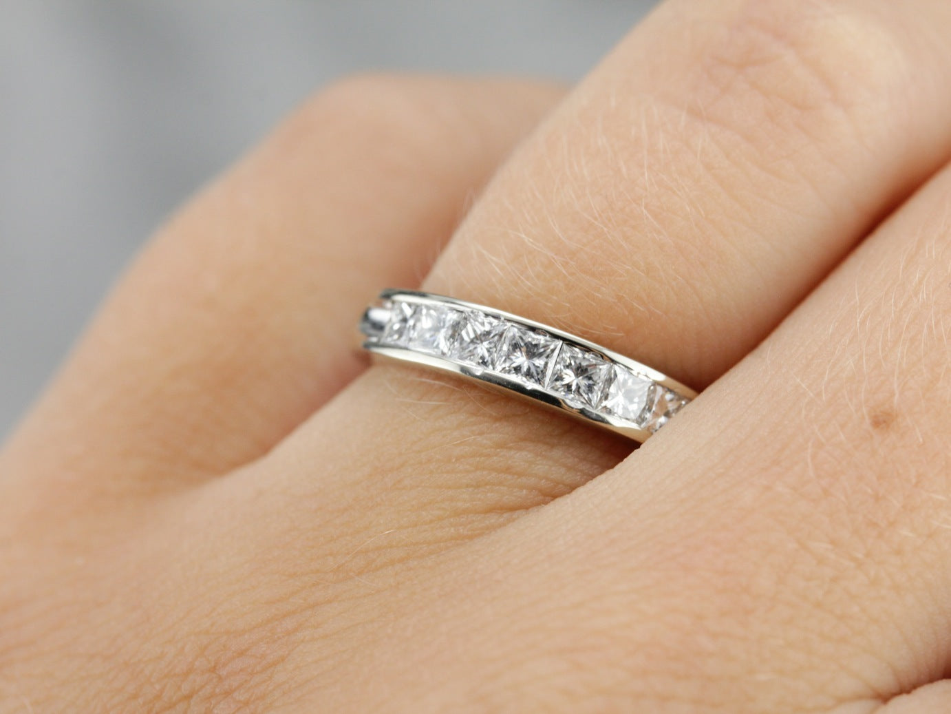 Princess Cut Diamond Band