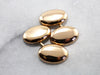 Luxurious Polished Gold Cufflinks, Heavy 22 Karat Gold