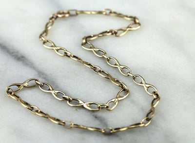 I Love You to Infinity: Vintage Gold Link Necklace