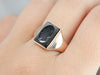 Vintage Black Onyx Intaglio Ring