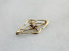 Vintage Buttercup Set Diamond Pin in Yellow Gold