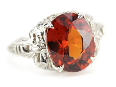 Hessonite Garnet Cocktail Ring in the Betty Ring