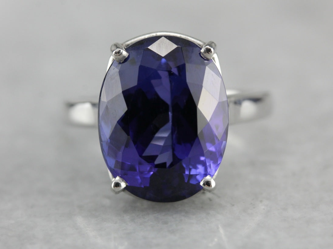 Tanzanite and Platinum Cocktail Ring