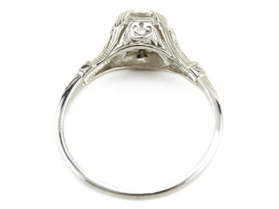 Art Deco Diamond Engagement Lamprey Ring from the Elizabeth Henry Collection