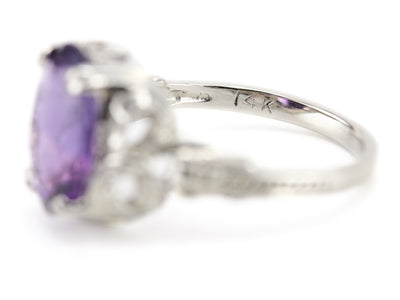 Amethyst Cocktail Ring in The Betty Setting by Elizabeth Henry