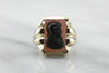 Carnelian Carved Cameo Statement Ring