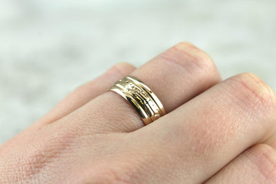 Never Forget Me: Engraved Yellow Gold Wedding Band