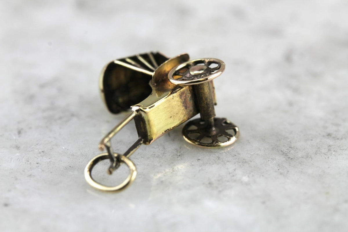 Vintage Rickshaw Cart Charm or Pendant