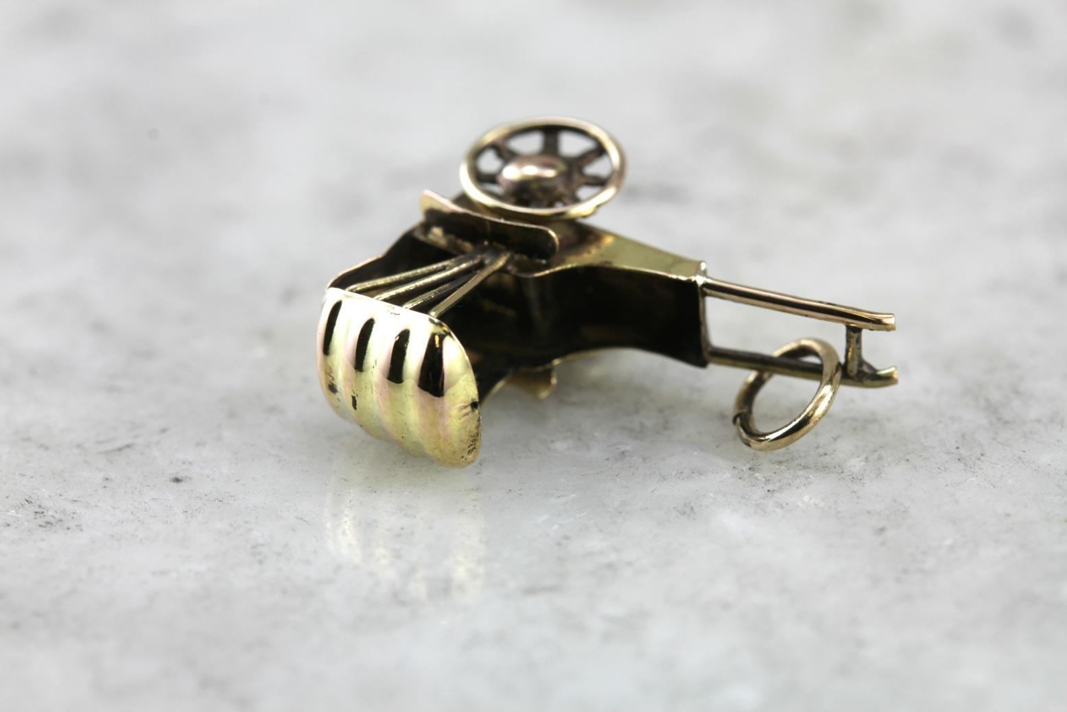 Vintage Rickshaw Cart Charm or Pendant