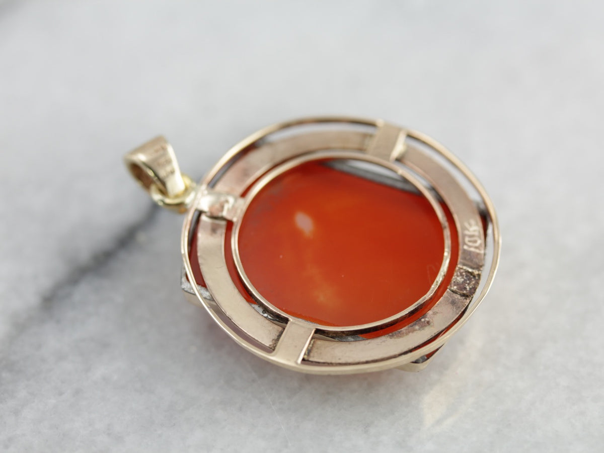 Vintage Sardonyx Cameo Pendant Beautifully Carved Roman Women