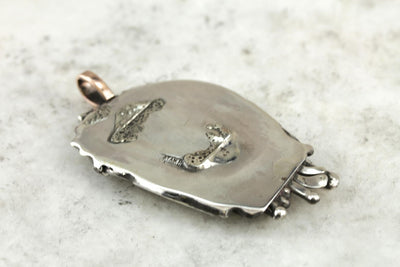 Chrysocolla Modernist Sterling Silver Pendant