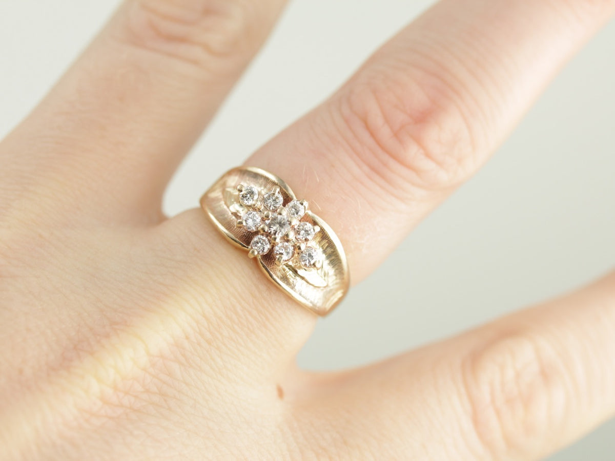 Radiant Champagne Diamond Ring in Yellow Gold, Gorgeous Engagement Alternative