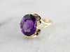 Amethyst Statement Ring in Yellow Gold