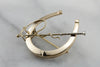 Vintage Equestrian Themed Horseshoe Brooch, Horseshoe and Lunge Line Pin