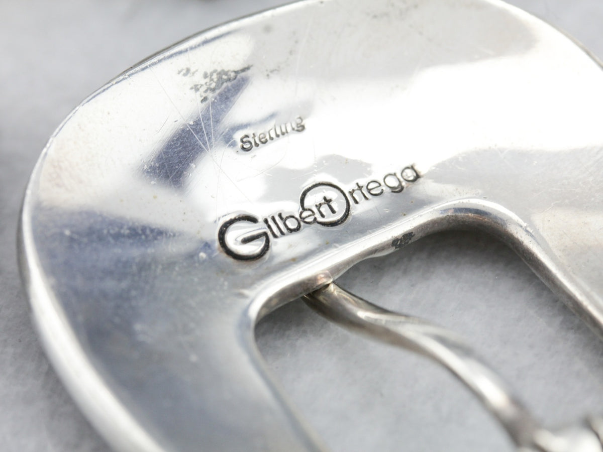 Conjunto de cinturón de mosaico de plata de ley y fina intarsia