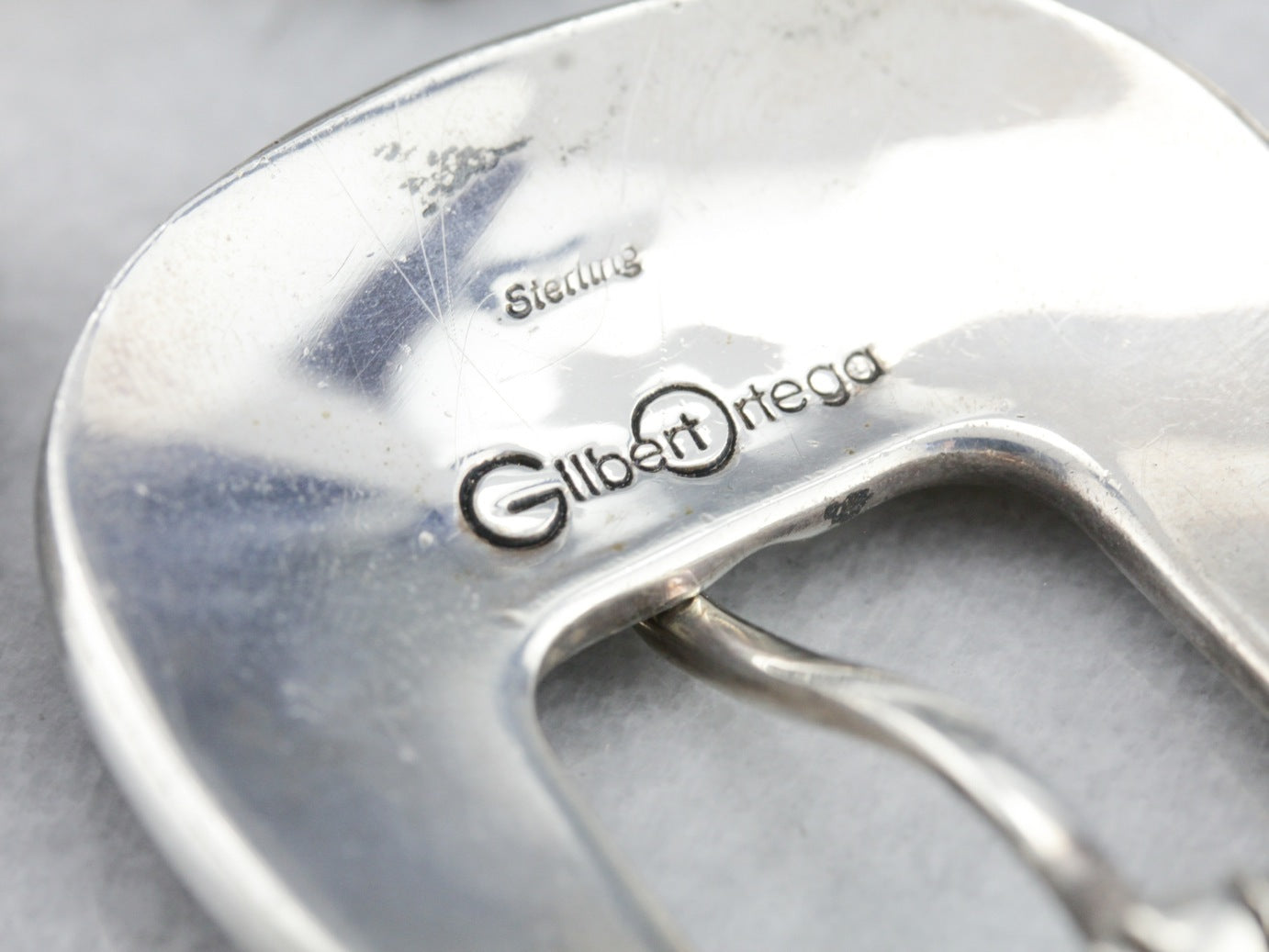 Conjunto de cinturón de mosaico de plata de ley y fina intarsia