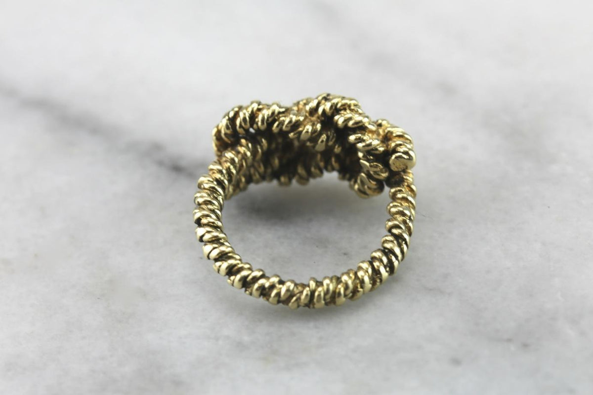 Love Bound: Vintage 18K Gold Knot Ring, Promise Ring