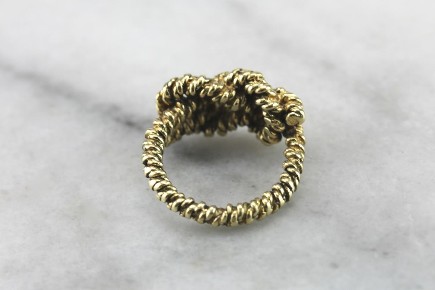 Love Bound: Vintage 18K Gold Knot Ring, Promise Ring