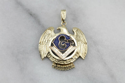 Striking Vintage Masonic Eagle Men's Pendant