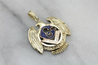 Striking Vintage Masonic Eagle Men's Pendant