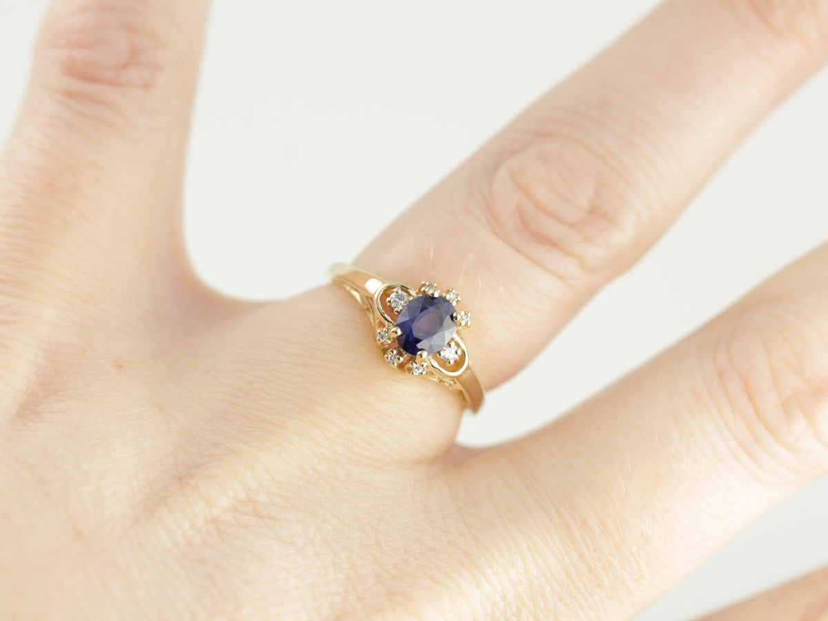 Sapphire and Diamond Ring