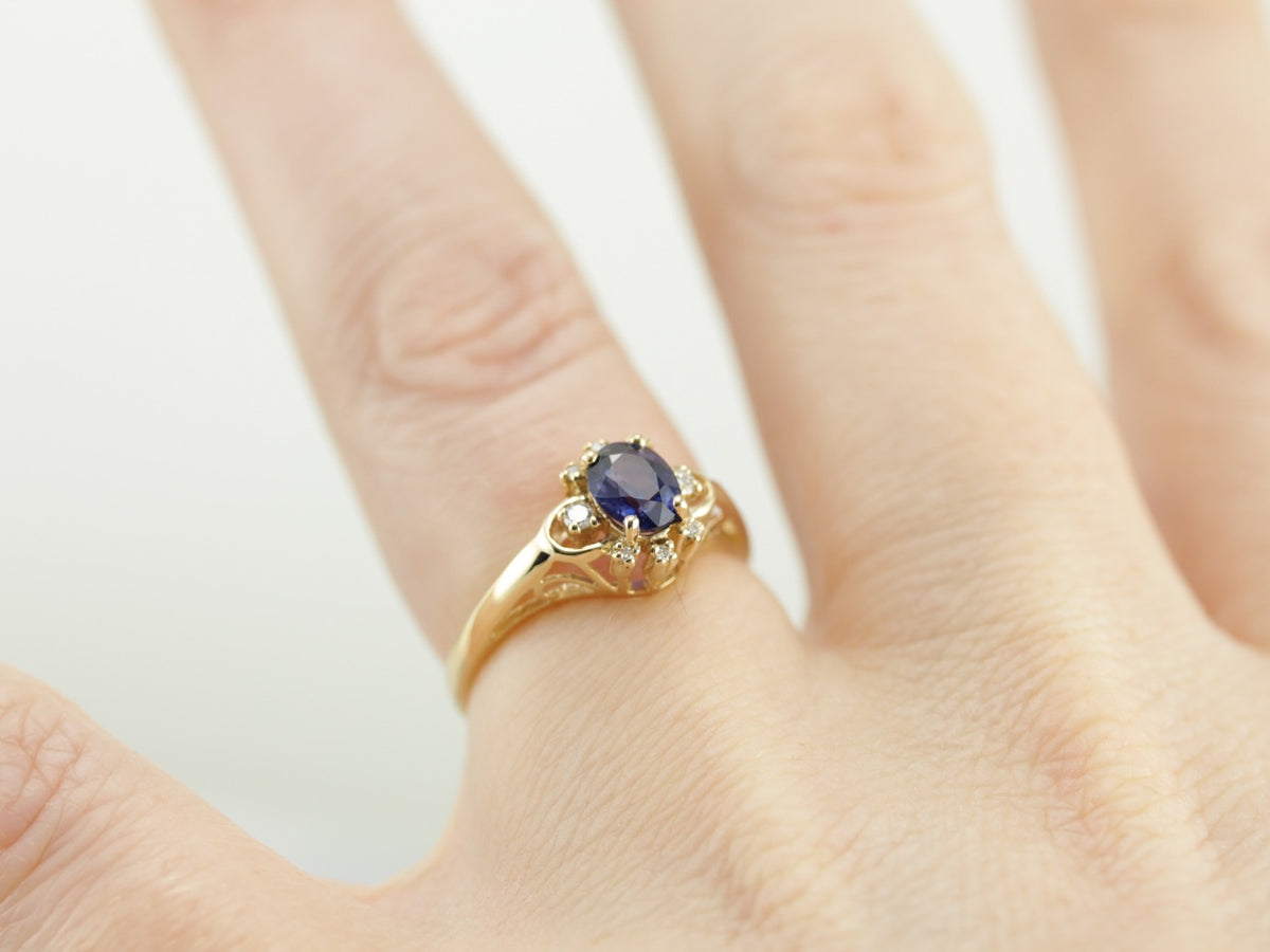 Sapphire and Diamond Ring