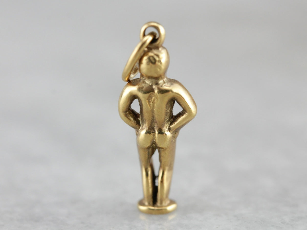 Classic Brussels Statue Gold Charm