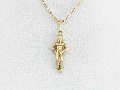 Classic Brussels Statue Gold Charm