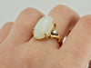 Outstanding Opal Dinner Ring with Diamond Accents