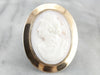 Antique Pink Cameo Rose Gold Brooch Pendant