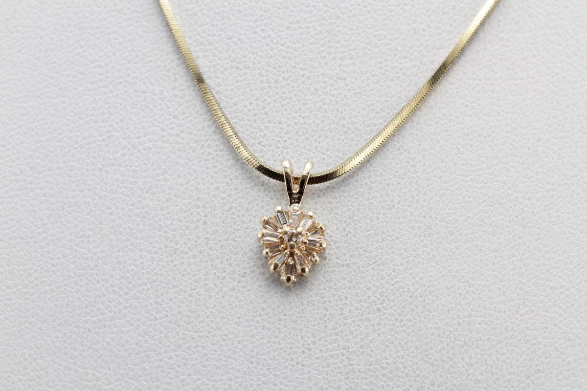 Twinkle Twinkle, Little Diamond Heart Drop Pendant