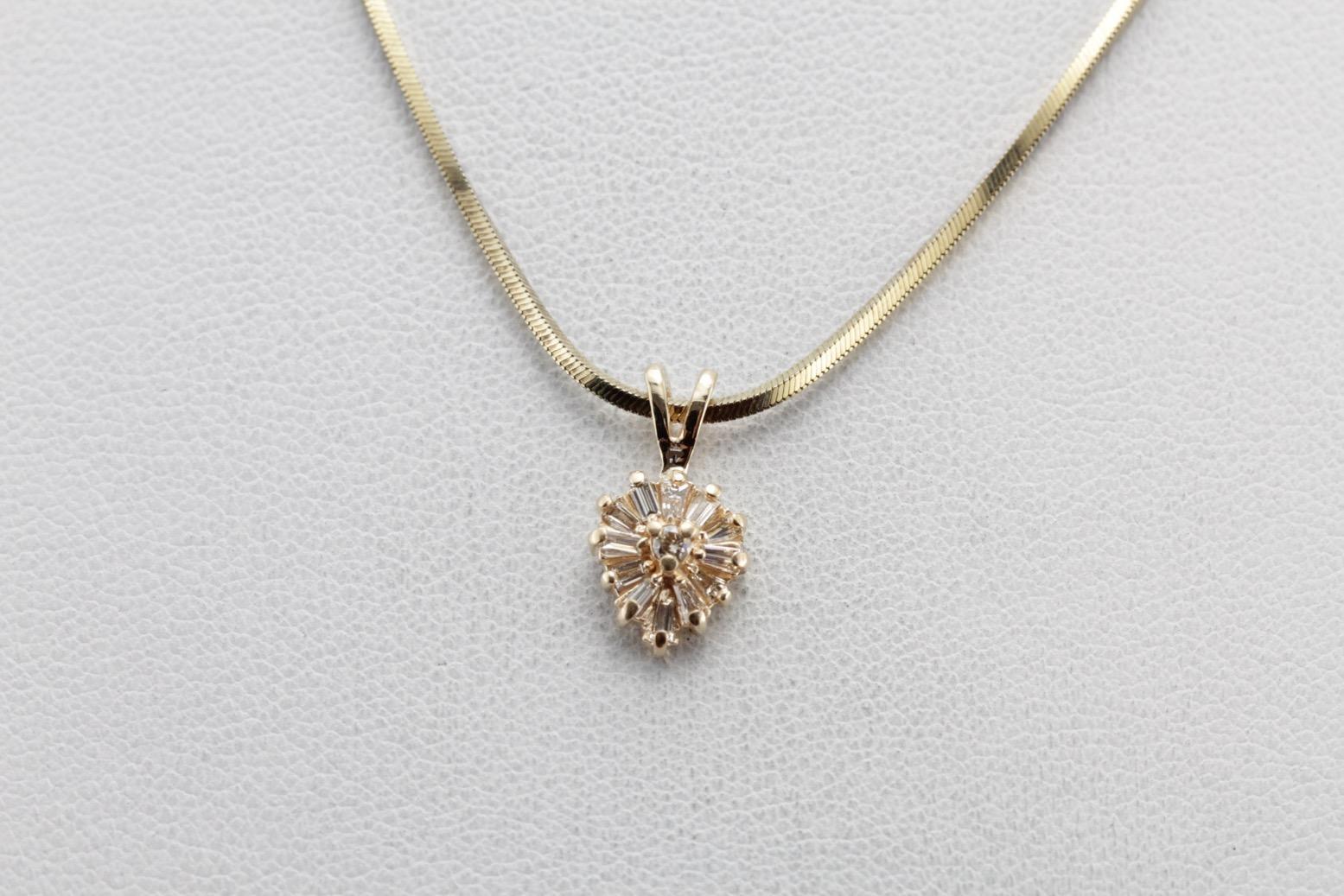 Twinkle Twinkle, Little Diamond Heart Drop Pendant