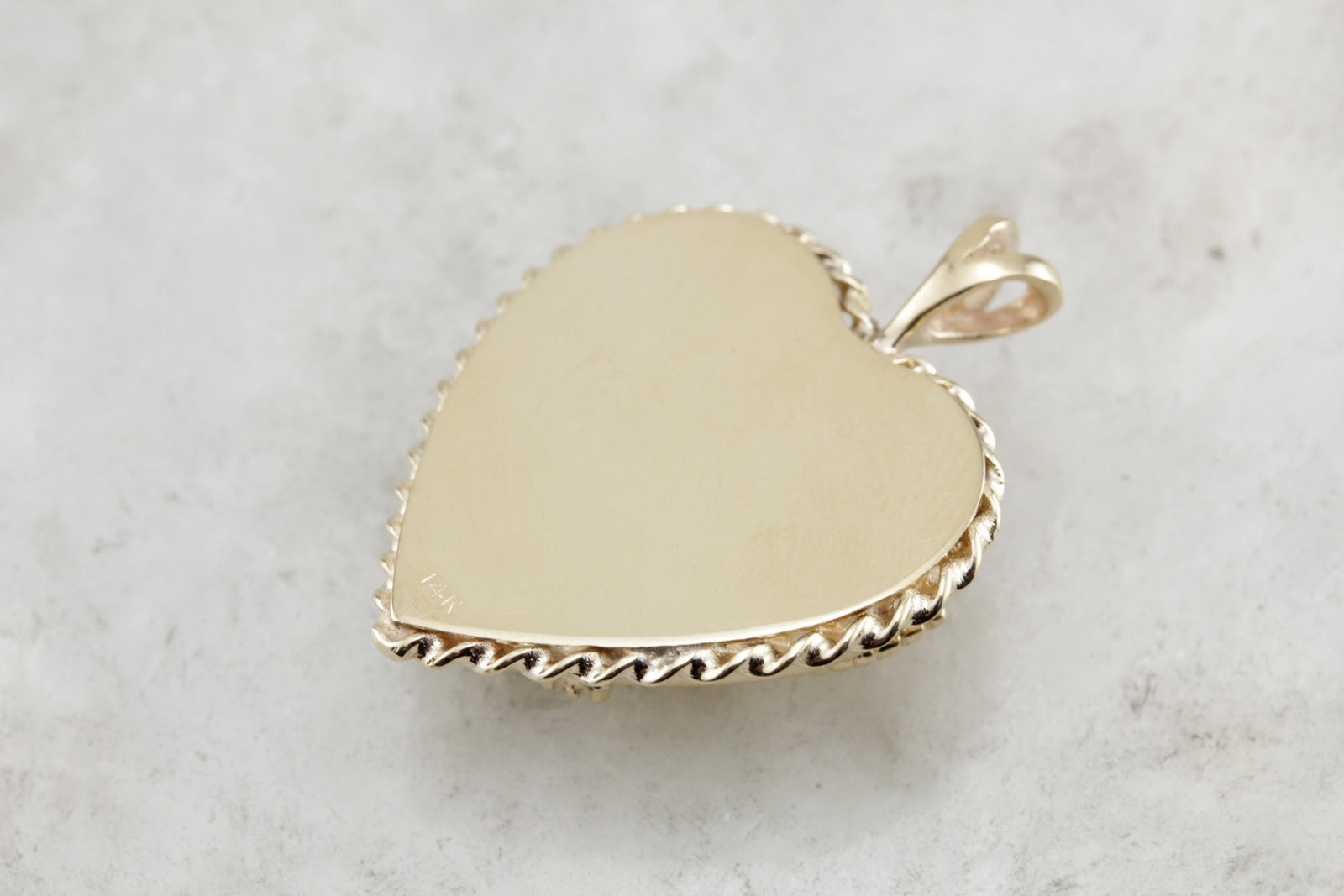 Patriotic Pride: Eagle Mounted Heart Shaped Locket, Polished Gold Bold Statement Pendant