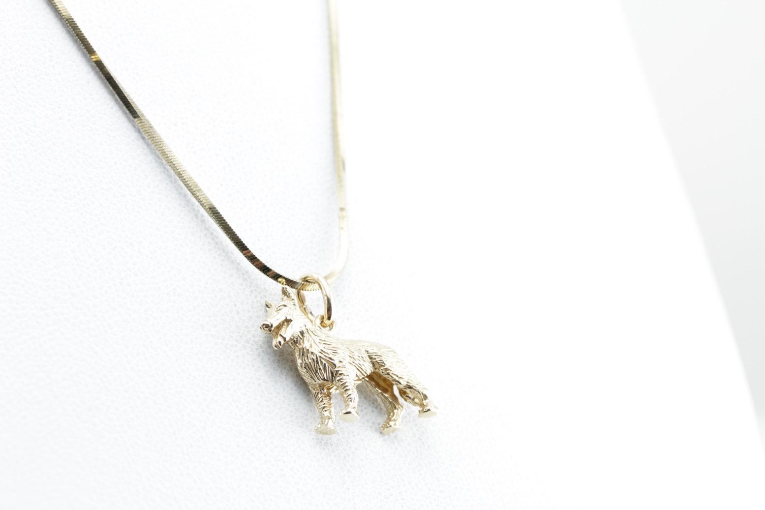 Vintage K9 German Shepherd Dog Charm or Layering Pendant