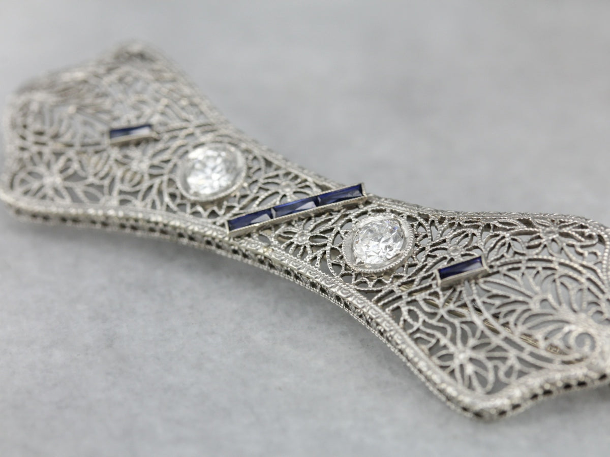 Antiguo diamante tallado en mina Art Déco Chapa