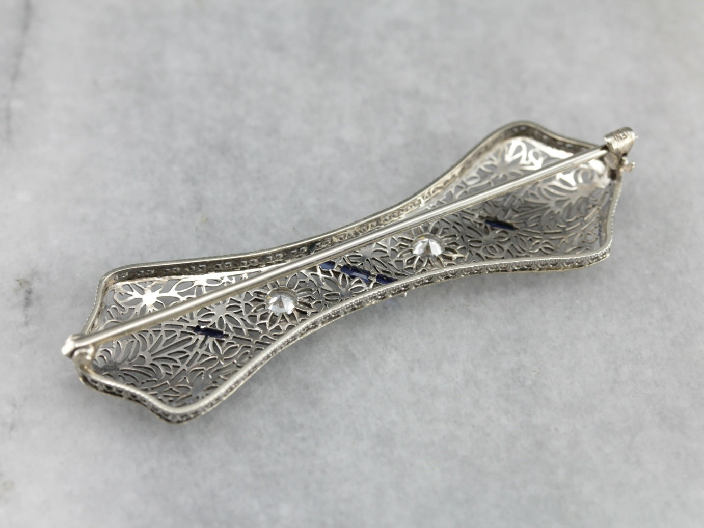 Antiguo diamante tallado en mina Art Déco Chapa