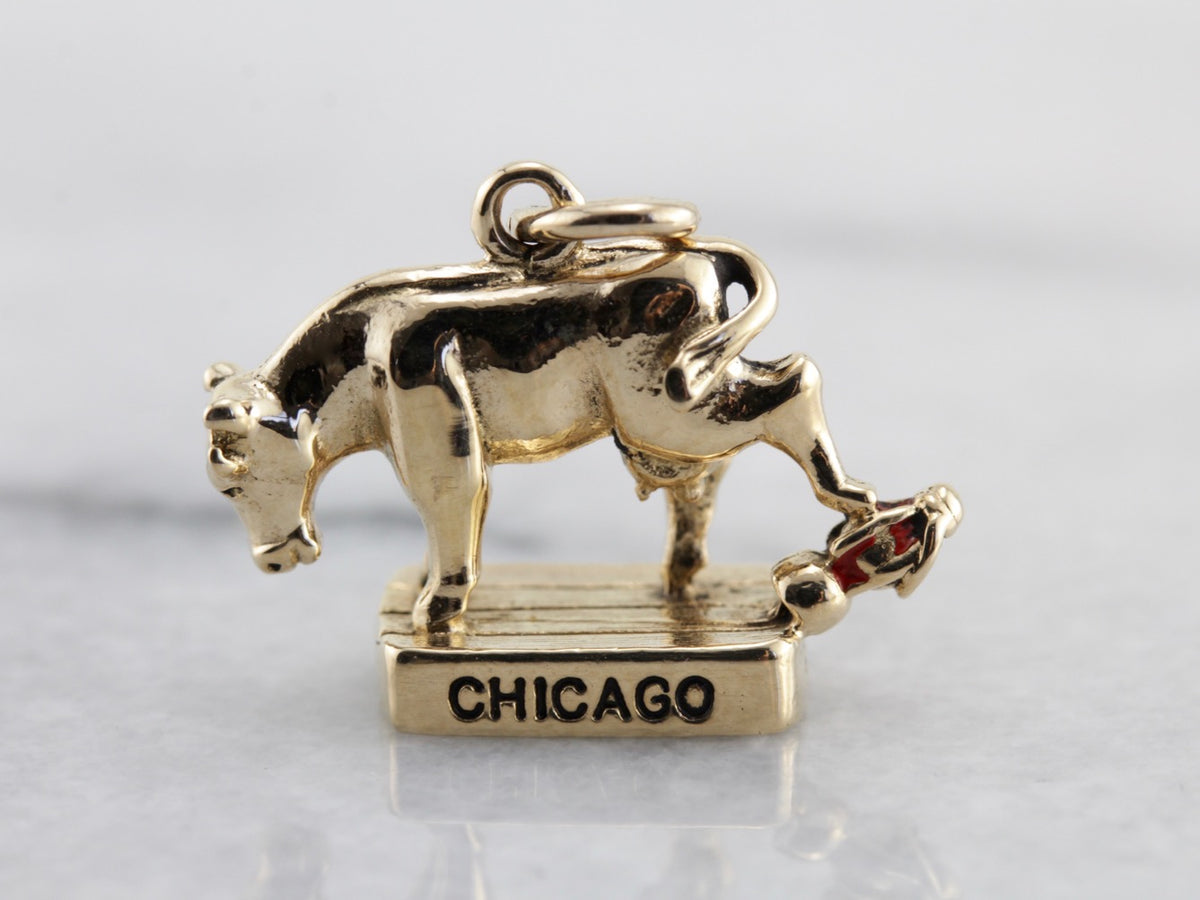 October 8, 1871 The Great Fire of Chicago Gold Charm